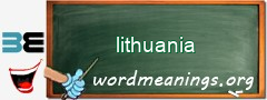 WordMeaning blackboard for lithuania